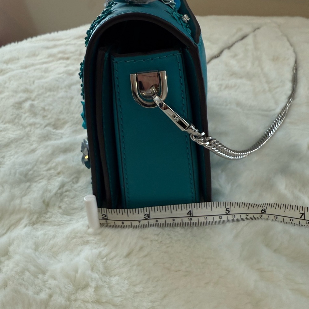 MICHAEL Michael Kors NWOT Teal Floral Crossbody Bag - Picture 6 of 10